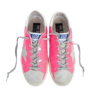 Golden Goose Pink and Gray Sneakers Size 41